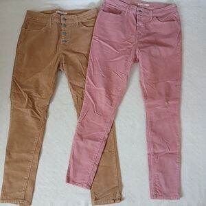 Levi's Skinny Pants in Rose and Camel